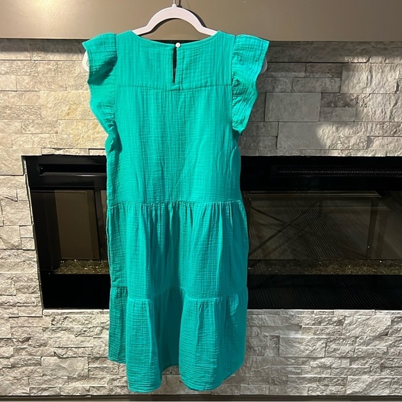 J Crew size 2 green tiered dress - Picture 8 of 12